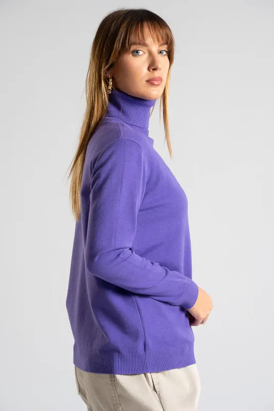 Blouse Basic Knitted Turtleneck 