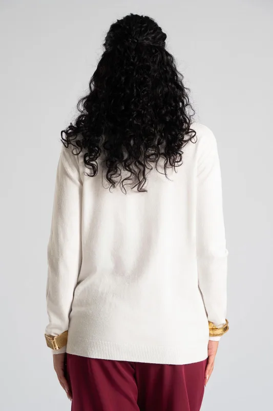 Blouse Basic Knitted Turtleneck 