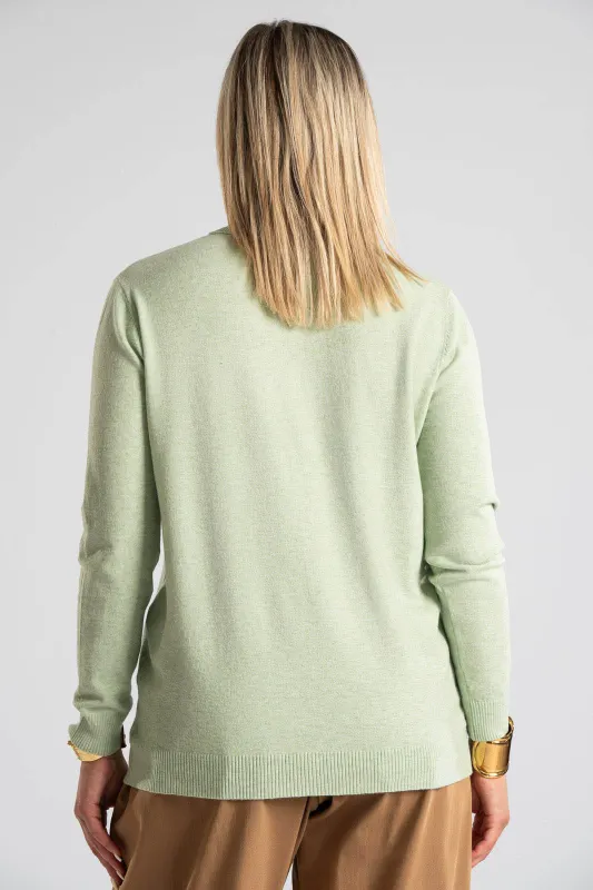 Blouse Basic Knitted Turtleneck 