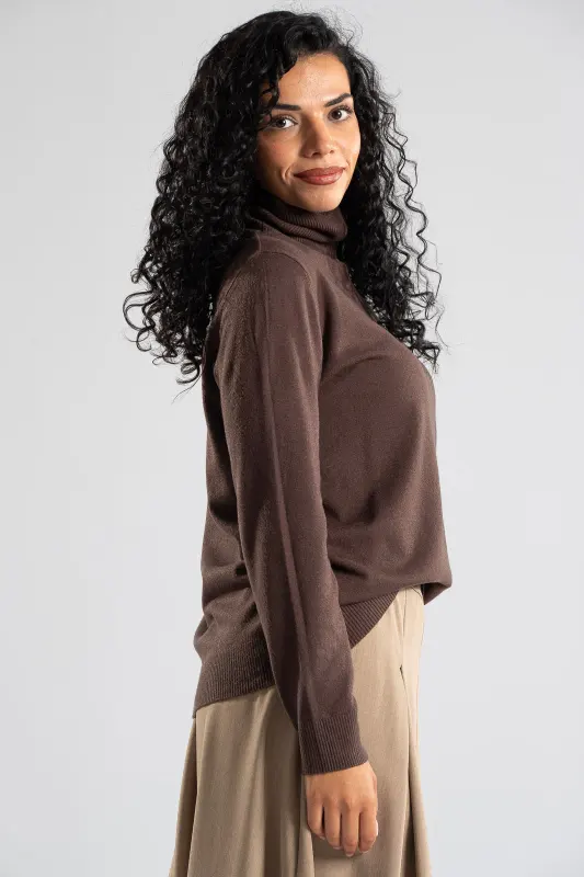 Knitted Blouse Turtleneck Heart