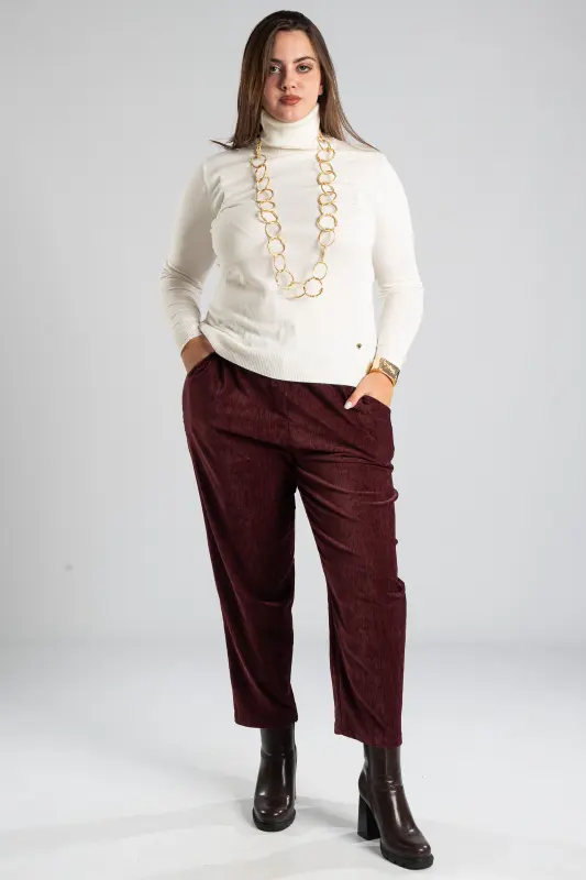 Knitted Blouse Turtleneck Heart