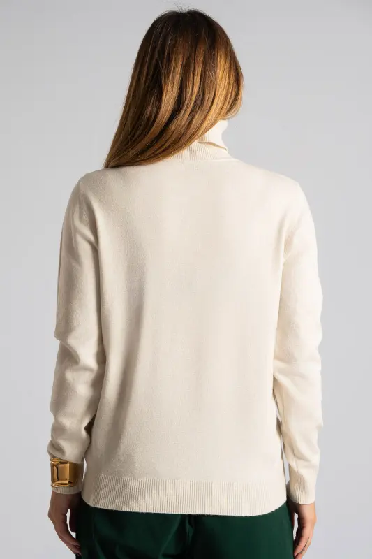 Knitted Blouse Turtleneck Heart