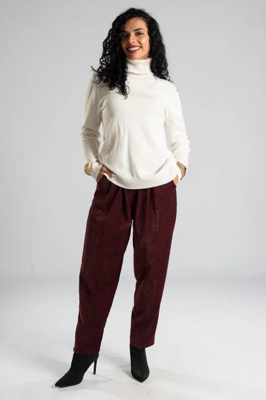Knitted Blouse Turtleneck Heart