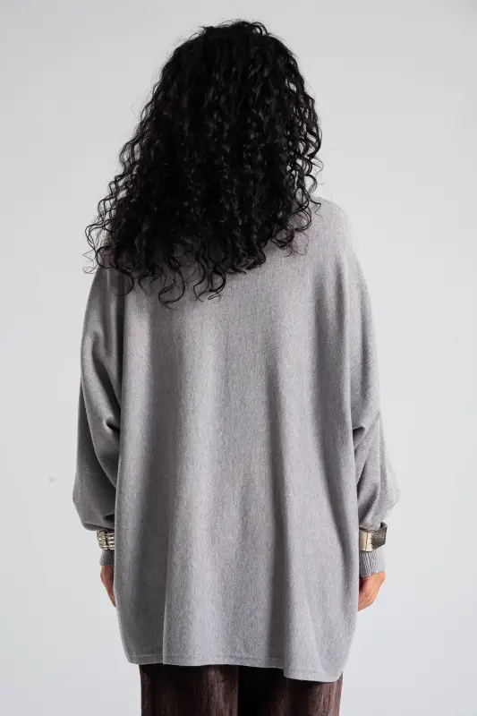 Blouse Leather Turtleneck Solid Color