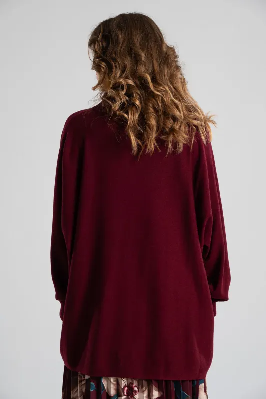 Blouse Leather Turtleneck Solid Color