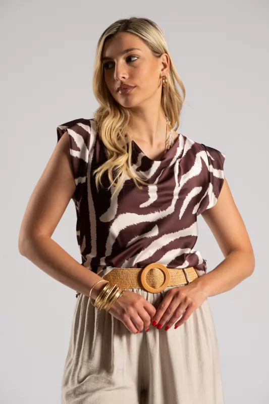 Blouse Draped Sleeveless