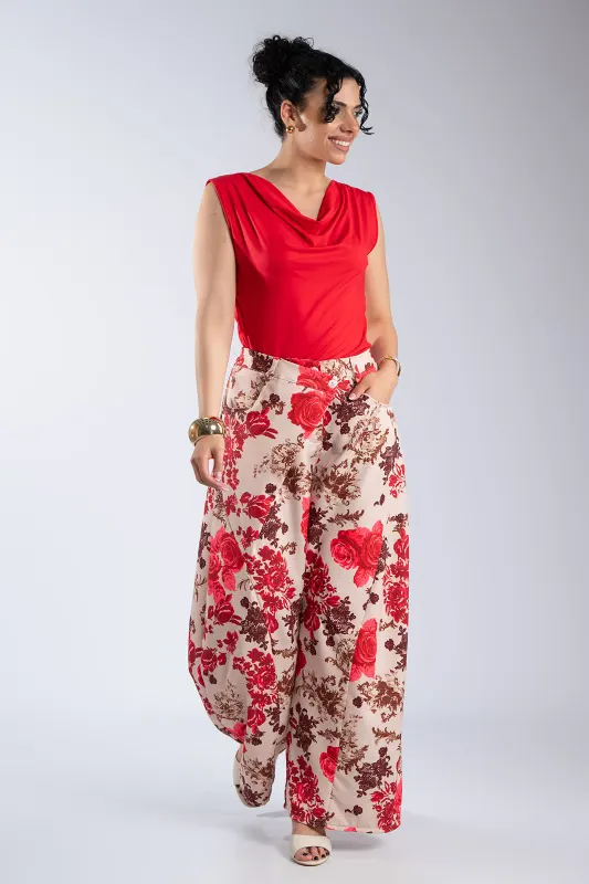 Μπλούζα Ντραπέ Αμάνικη Μονόχρωμη