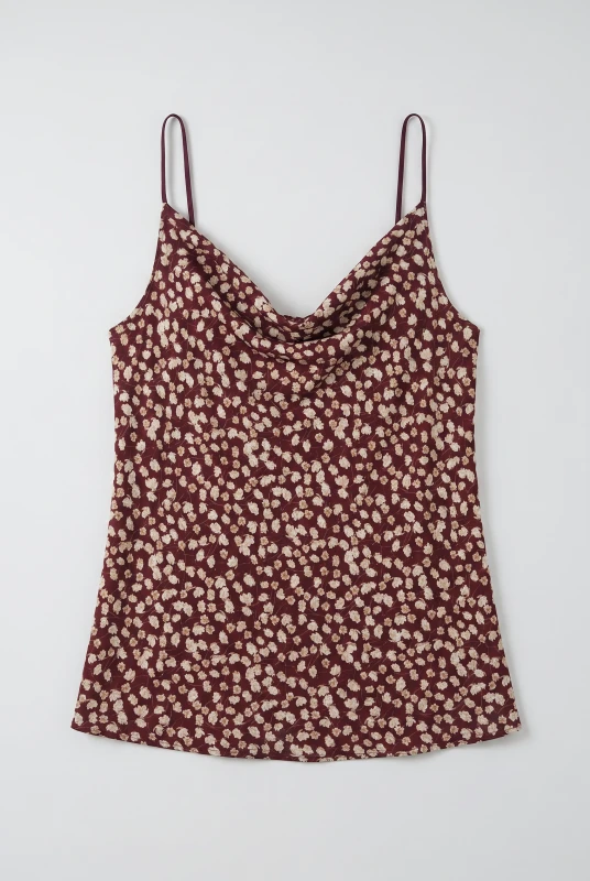 Μπλούζα Ντραπέ Floral Με Τιράντα
