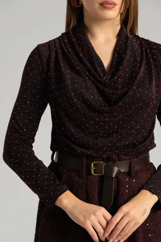 Μπλούζα Ντραπέ Lurex Τρουξ