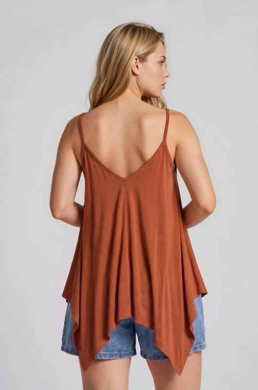 Oversized Asymmetrical Strap Blouse 
