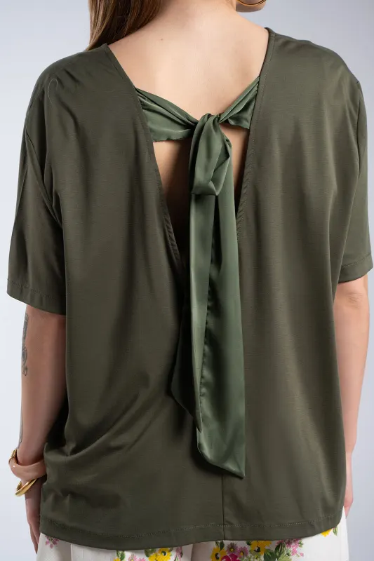 Oversized T-Shirt Back Bow 