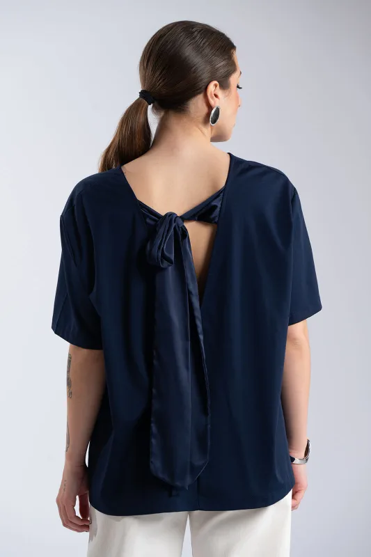 Oversized T-Shirt Back Bow 