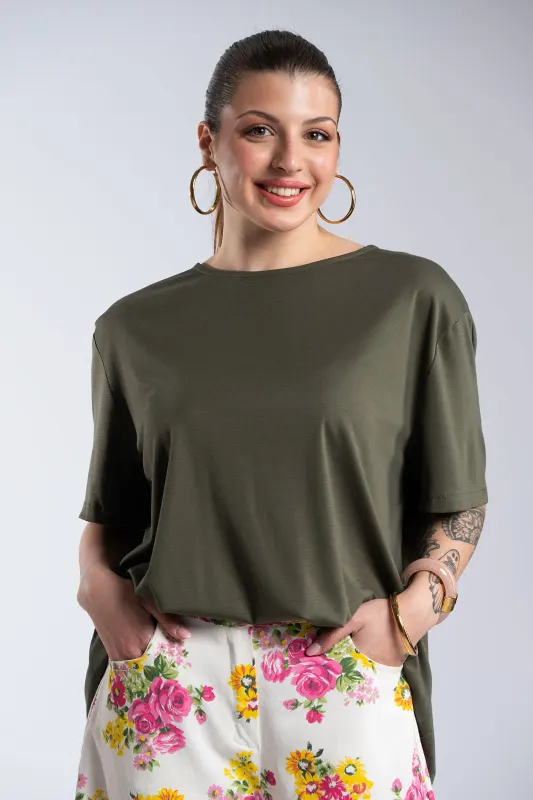 Μπλούζα Oversized Φιόγκος Πλάτη