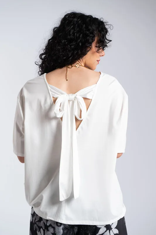 Oversized T-Shirt Back Bow 