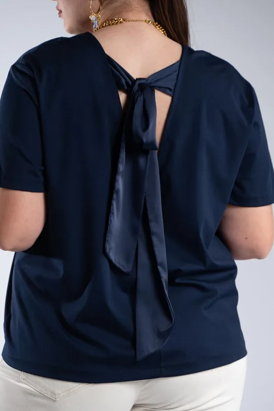 Oversized T-Shirt Back Bow 