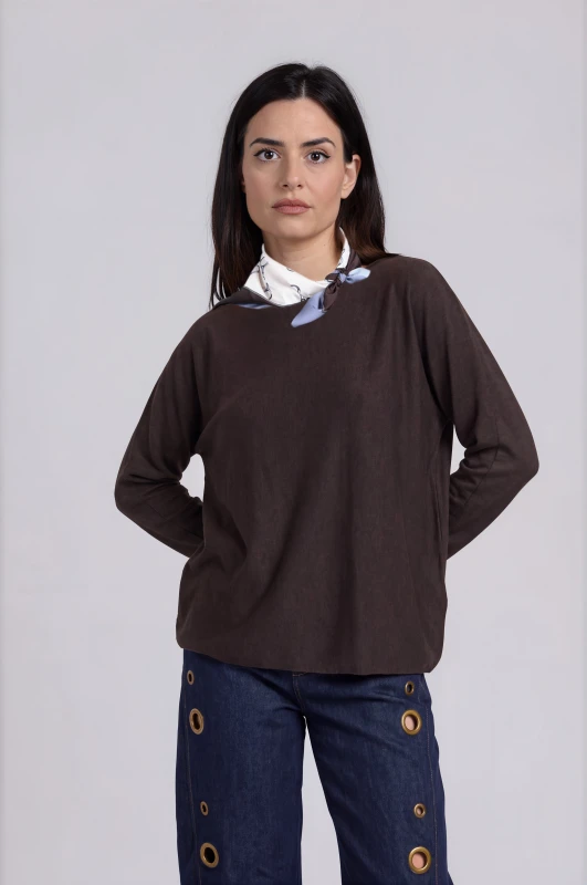 Μπλούζα Oversized Φουλάρι