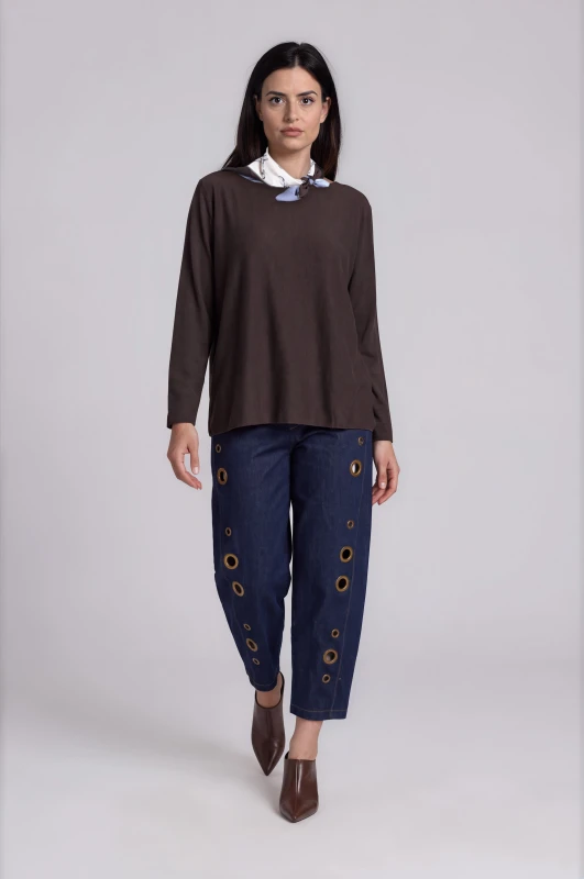 Μπλούζα Oversized Φουλάρι
