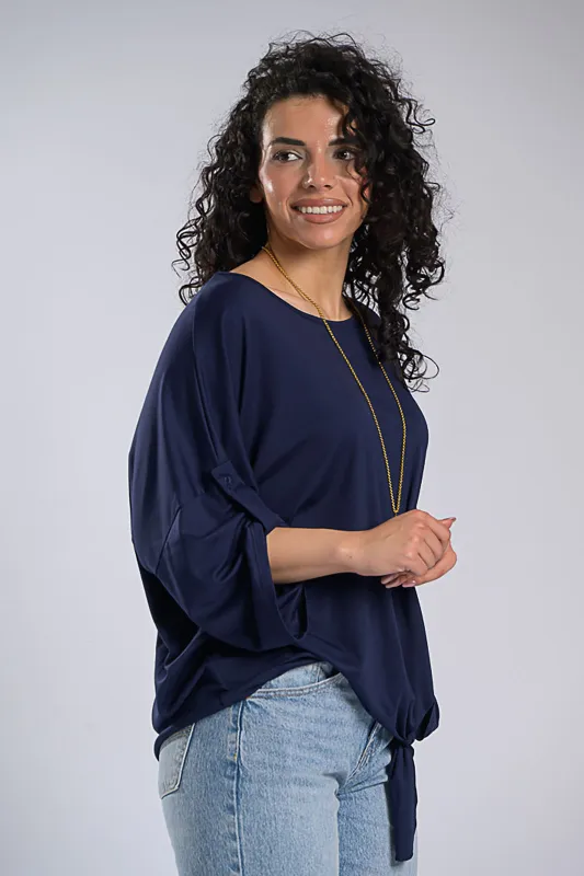 Oversized Blouse Side Tie 