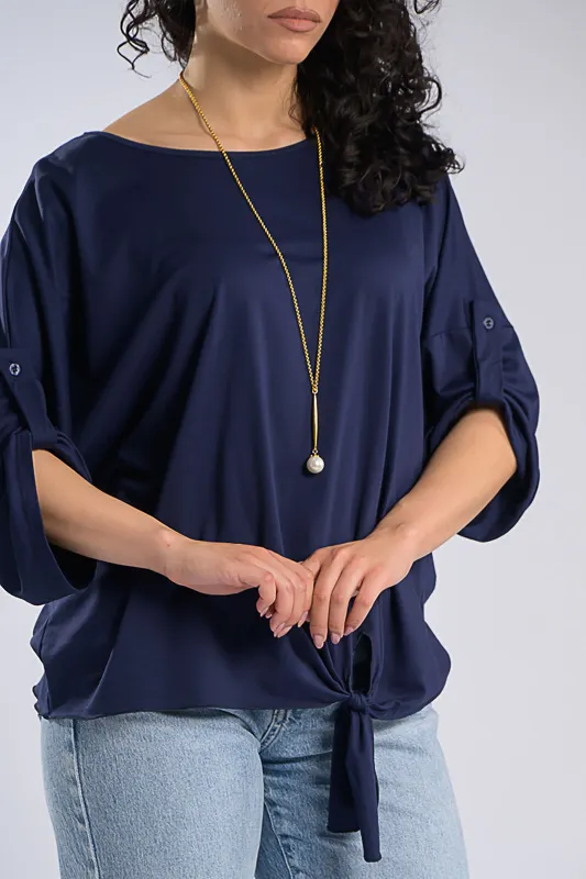 Oversized Blouse Side Tie 