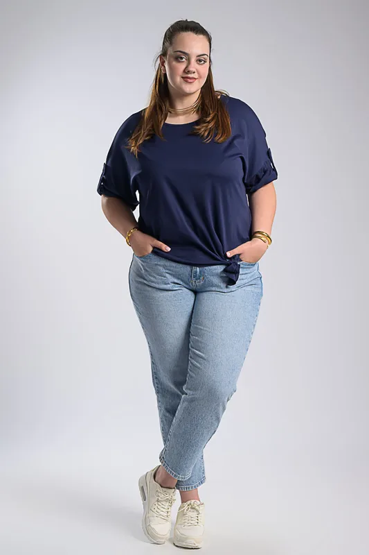 Oversized Blouse Side Tie 
