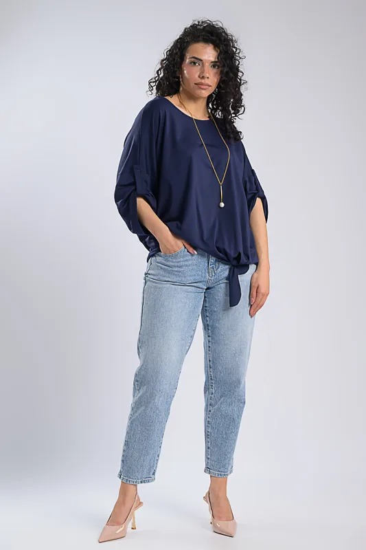 Oversized Blouse Side Tie 