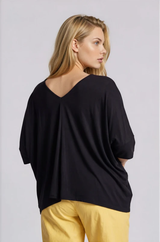 Μπλούζα Oversized V Λαιμόκοψη