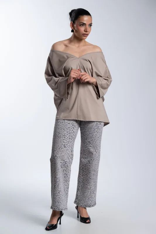 Oversized V-neck T-shirt 