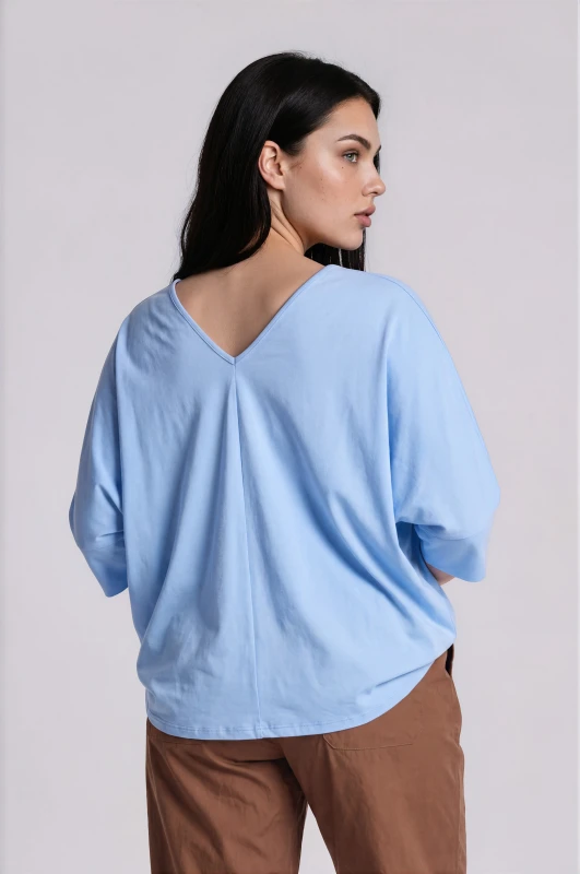 Μπλούζα Oversized V Λαιμόκοψη
