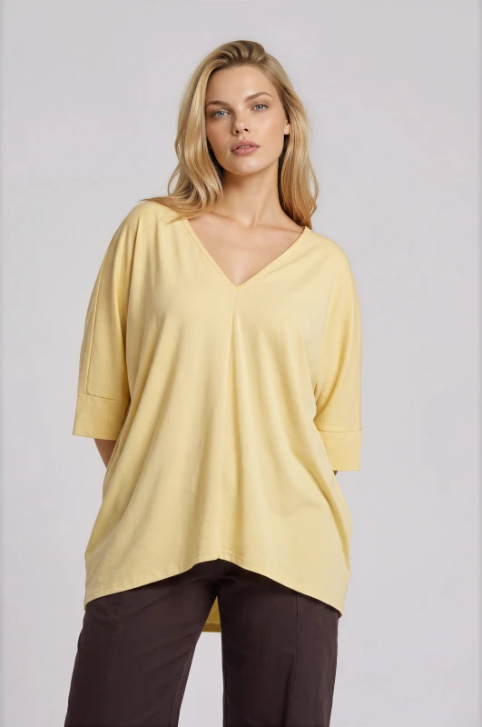 Μπλούζα Oversized V Λαιμόκοψη