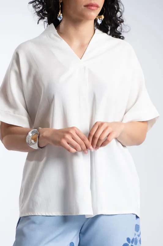 Μπλούζα Oversized V Mao Γιακάς