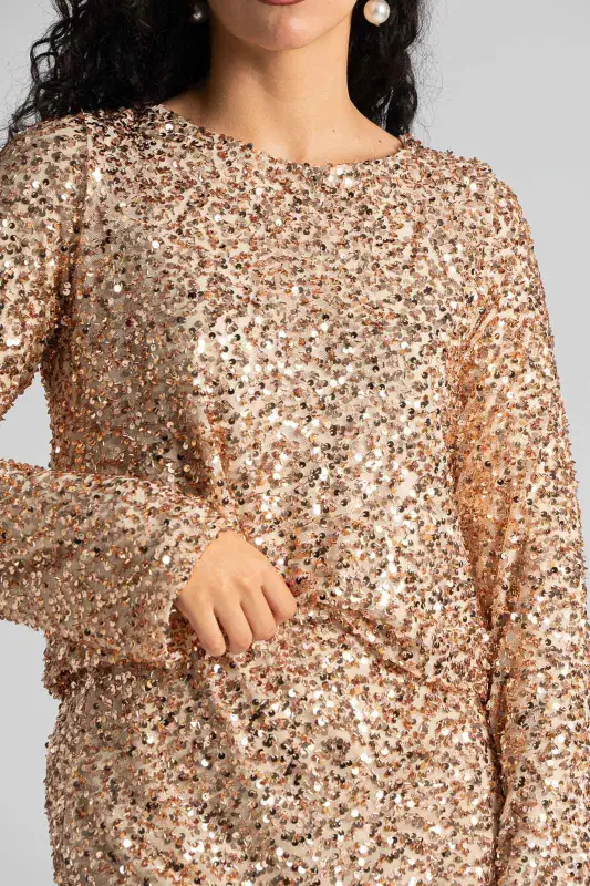 Μπλούζα Παγιέτες Φιόγκος Πλάτη