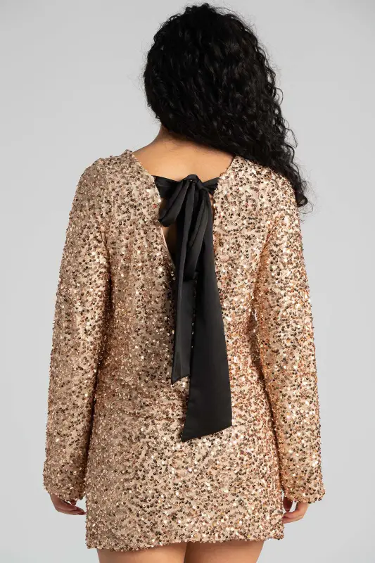 Μπλούζα Παγιέτες Φιόγκος Πλάτη