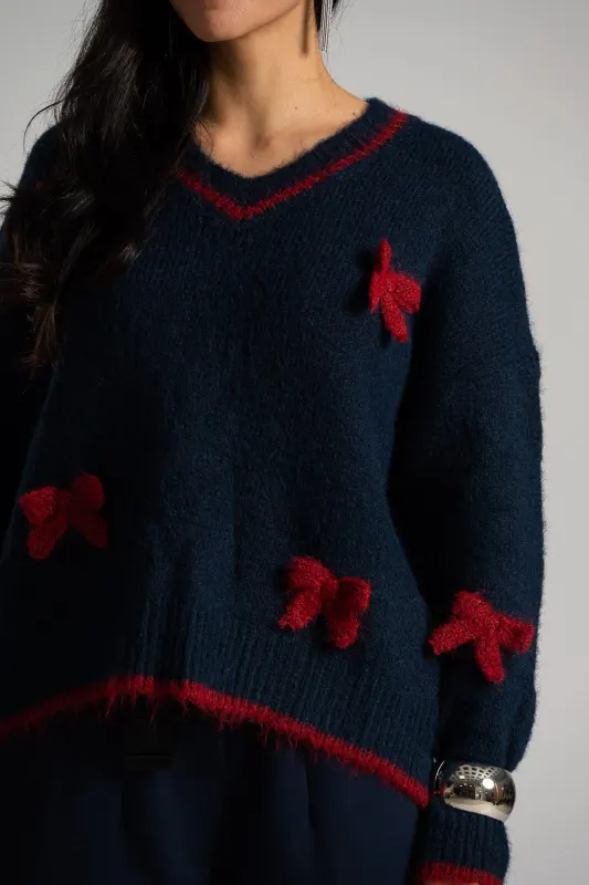 Bow Knitted Blouse