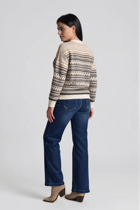 Μπλούζα Πλεκτή Γεωμετρικά Σχέδια