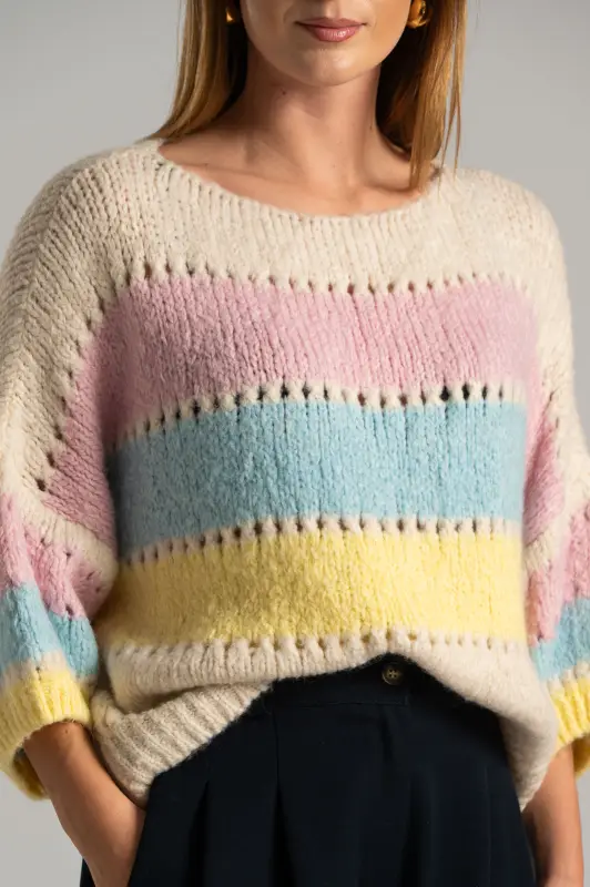 Μπλούζα Πλεκτή Κοντά Μανίκια