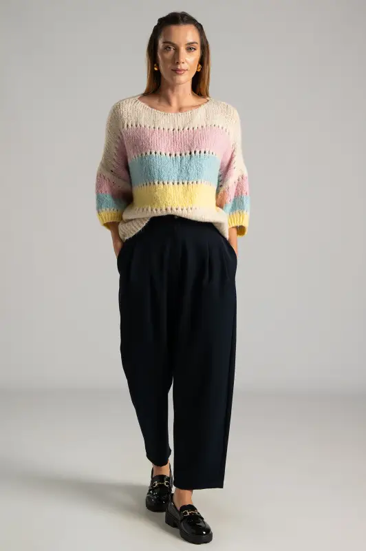 Μπλούζα Πλεκτή Κοντά Μανίκια