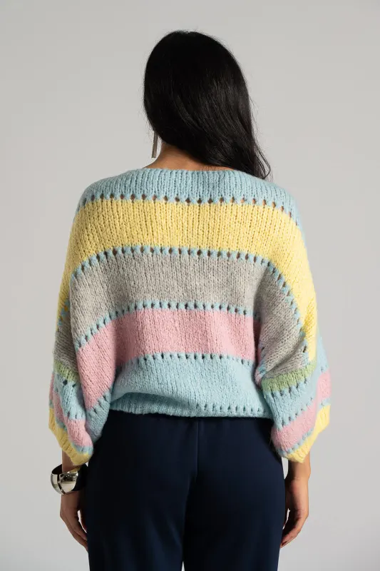 Blouse Knitted Short Sleeves 