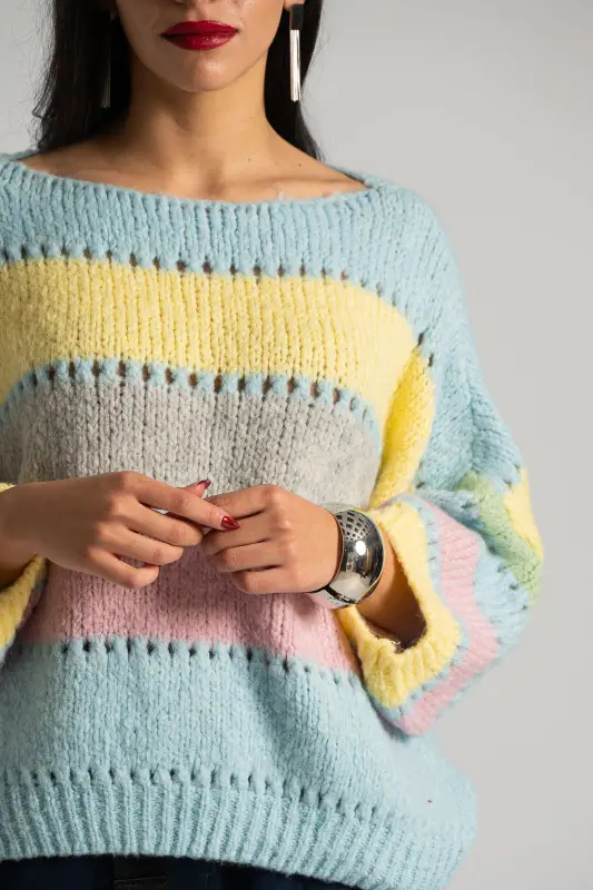 Blouse Knitted Short Sleeves 