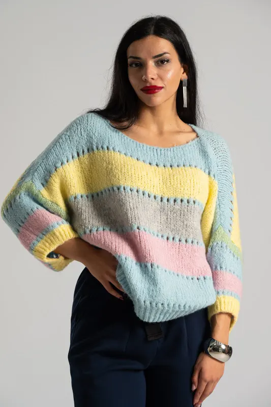 Blouse Knitted Short Sleeves 