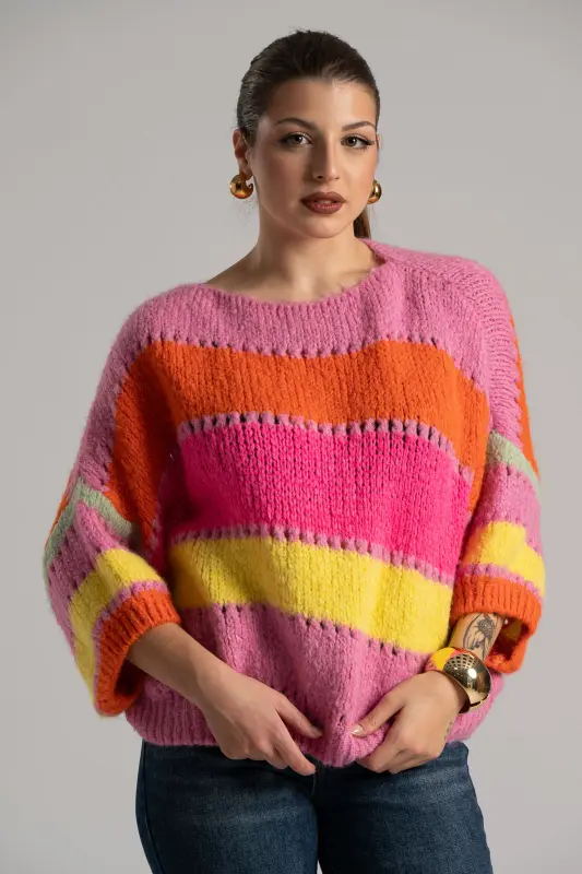 Blouse Knitted Short Sleeves 