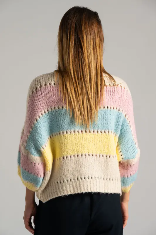 Μπλούζα Πλεκτή Κοντά Μανίκια