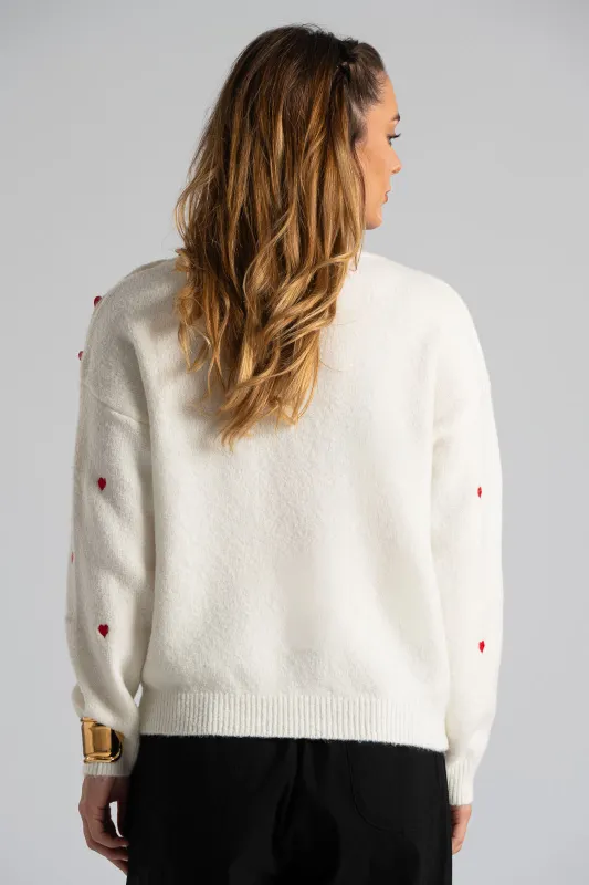 Μπλούζα Πλεκτή Κουμπιά Hearts