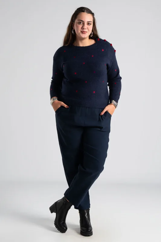 Μπλούζα Πλεκτή Κουμπιά Hearts