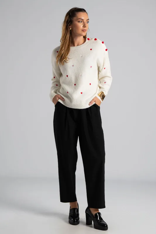 Μπλούζα Πλεκτή Κουμπιά Hearts