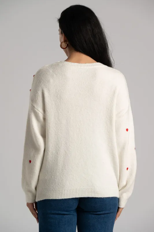 Μπλούζα Πλεκτή Κουμπιά Hearts