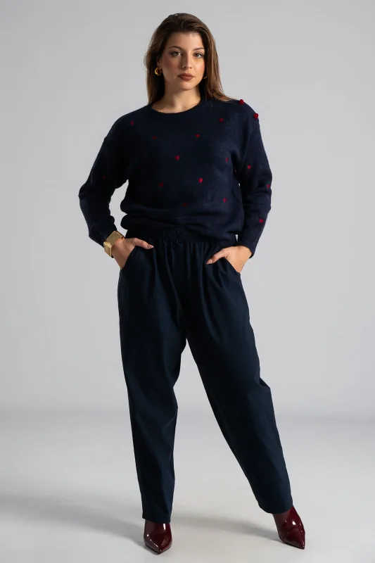 Μπλούζα Πλεκτή Κουμπιά Hearts