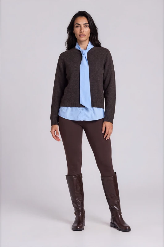 Blouse Knitted With Shirt Extender