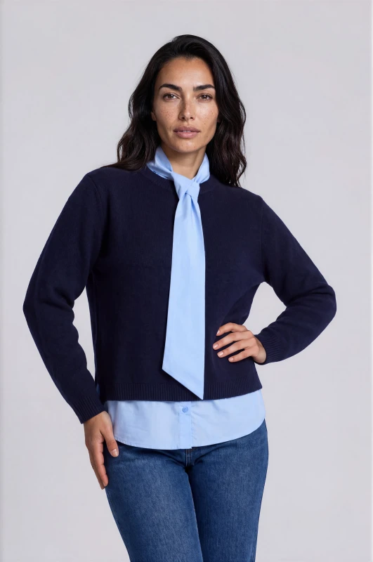 Blouse Knitted With Shirt Extender