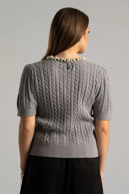 Μπλούζα Πλεκτή Μεγάλες Πέρλες