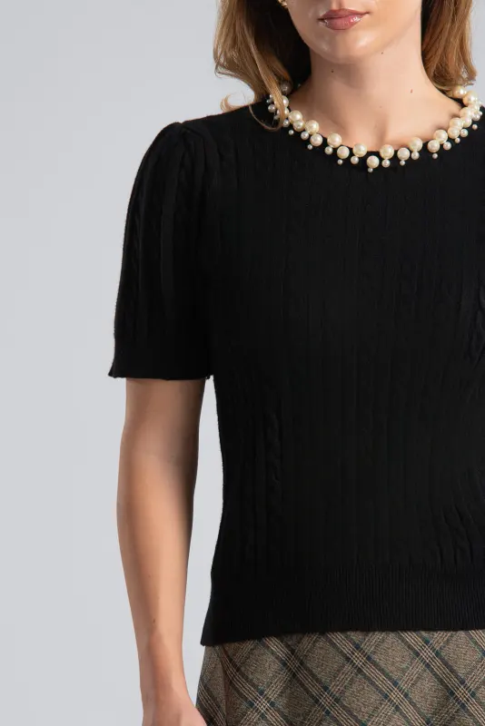 Μπλούζα Πλεκτή Μεγάλες Πέρλες